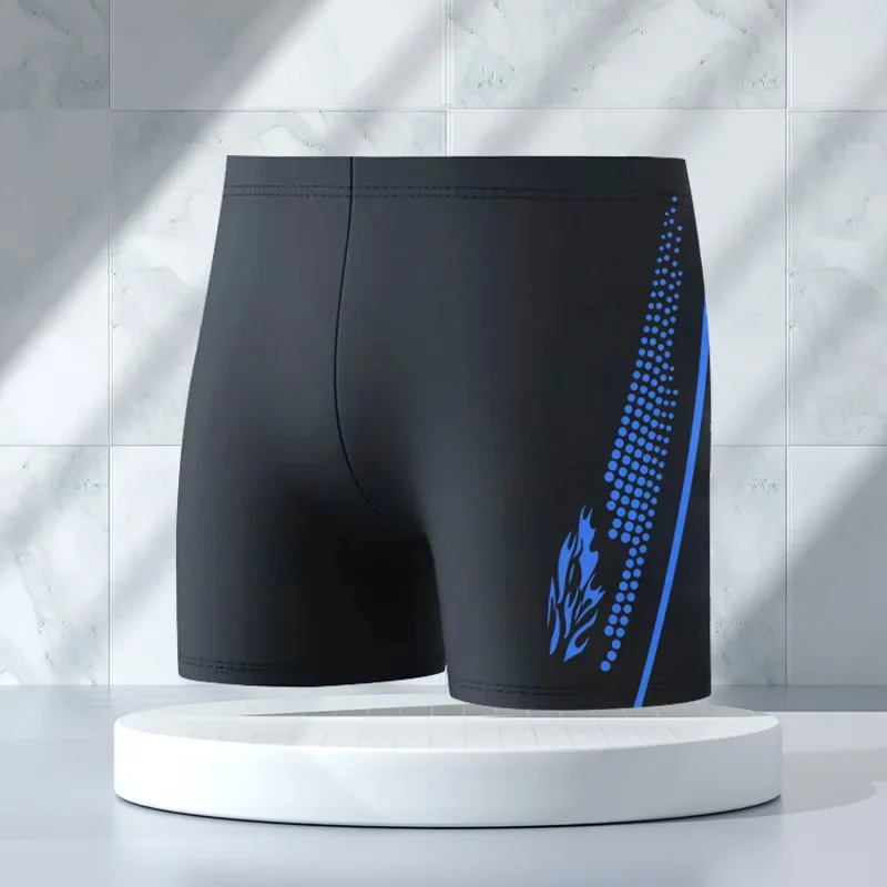 Hoch taillierte, atmungsaktive Badehose für Männer, schnell trocknende Bade bekleidung für Erwachsene, bequemes Futter für die heiße Quelle des Pools: XXXL / Lavendel