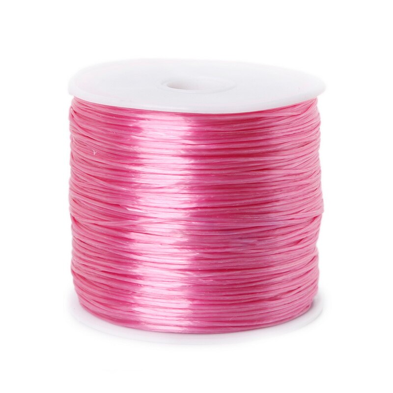 60Meter 0,7mm Stretch Elastische Kristall Perlen Kabel Draht Für Schmuck Machen Gewinde String DIY Zubehör: Pink