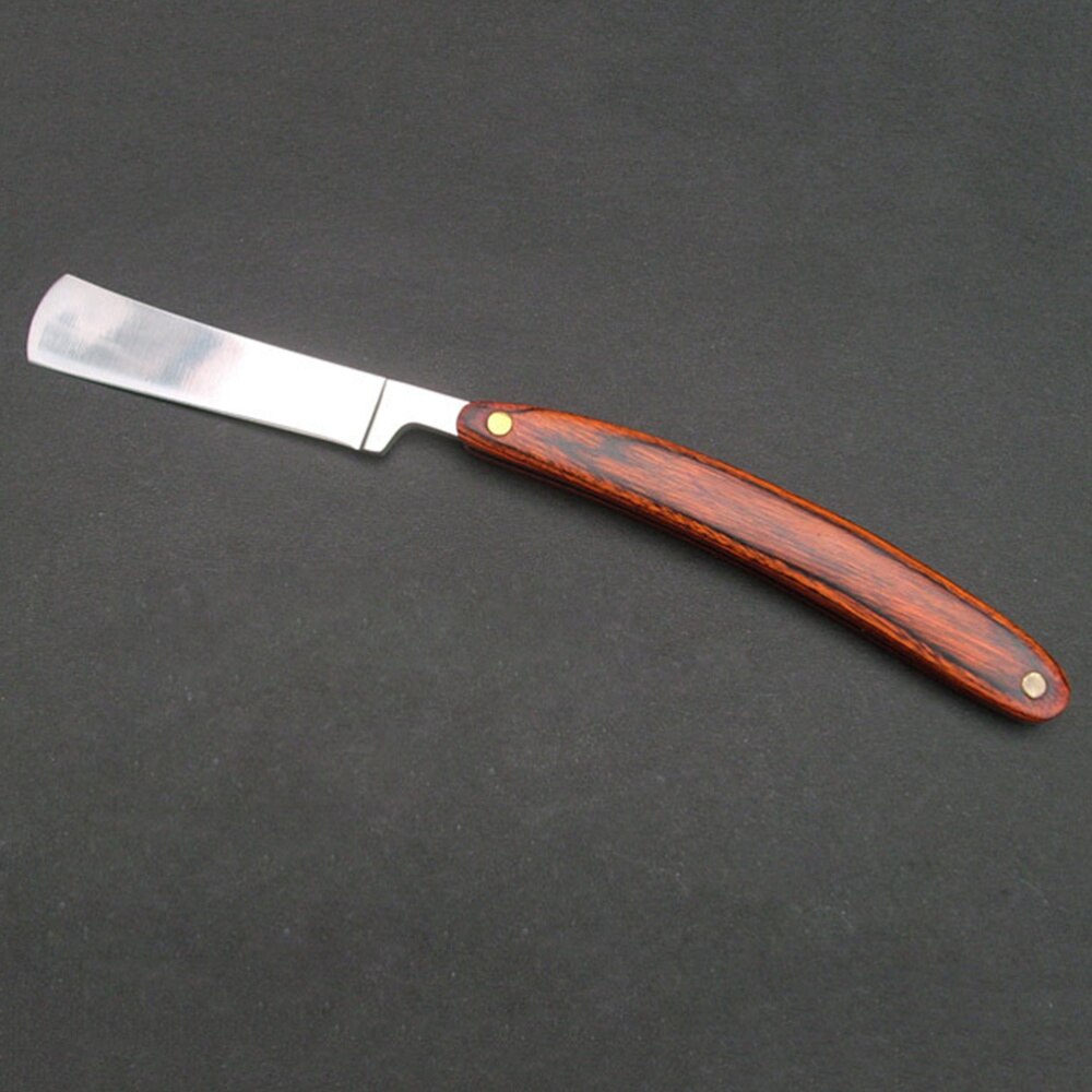 Classic Steel Straight Edge Salon Barber Shaving Razor Shaver Wood Handle