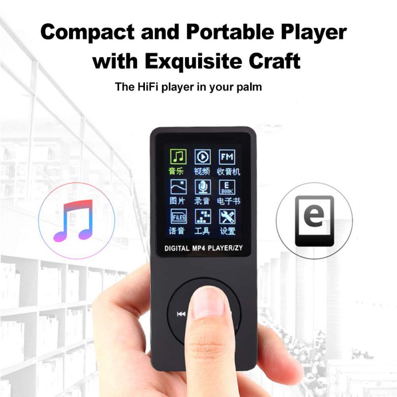 Mp4 Portable Music Player Mp4 Media1.8 Inch Touch Keys FM Radio Video Support TF Card MP4 player mp3 Digital Support TF Card
