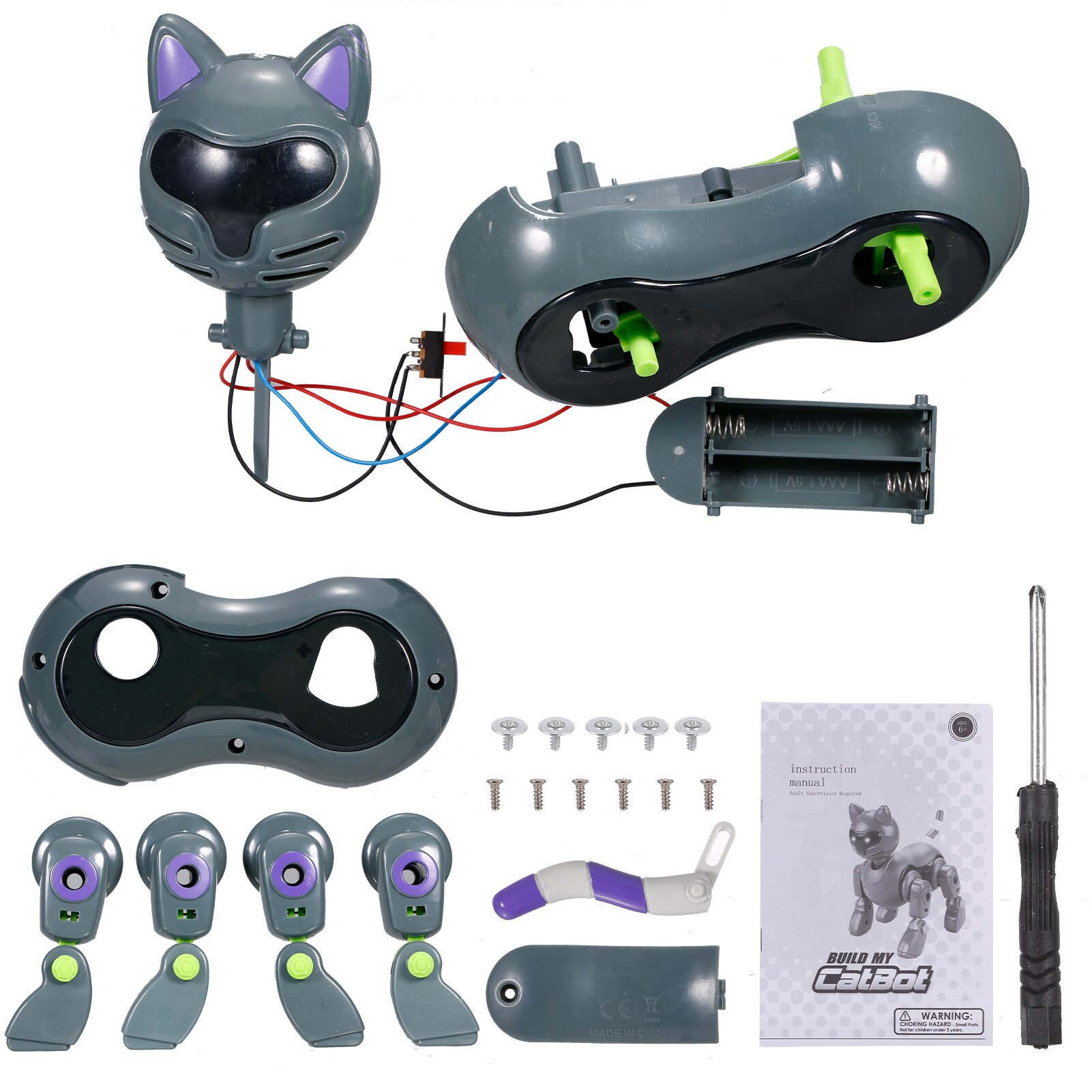 Robot RC chien chat jouet pour enfants, bricolage, animal de compagnie, jouet interactif, Intelligent, éducatif, adapté aux garçons et filles,