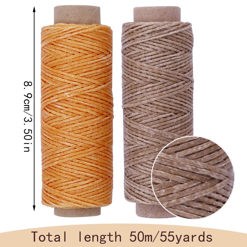 5/pz 150D/0.8mm/30m filo cerato filo per cucire in pelle cucitura a mano filo per cera in pelle filo per cucire a mano in pelle