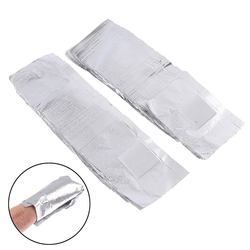 100Pcs Aluminium Foil Nail Art Soak Off Polish Nagel Verwijderen Wraps Nail Handdoek Gel Polish Remover Manicure Tool