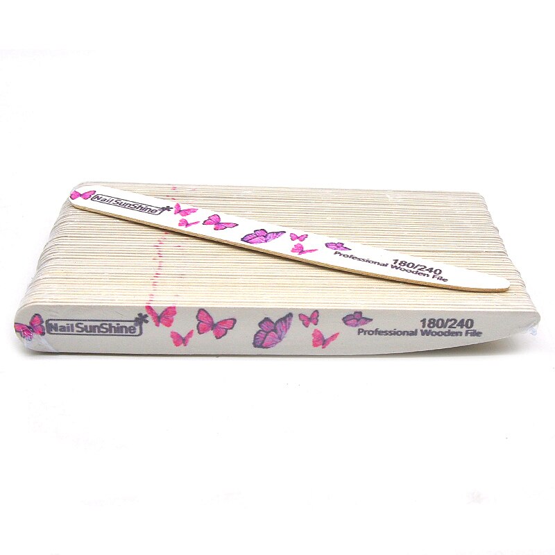 50 Stks/partij Nagelvijlen Double Side Professionele Nagels Bestand Sterke Schuurpapier Wasbare Art Nail Buffer File Professionele Accessoires: 180-240