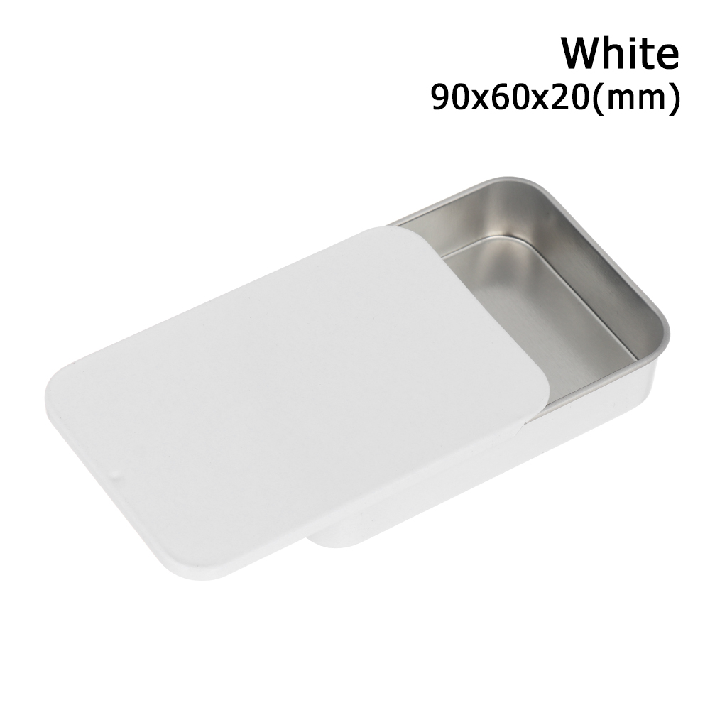 Tinplate Box Slide Lid Push Pull Box Drawer Balm Box Pet Food Portable Box Mini Aromatherapy Jar Candy Small Iron Box Box