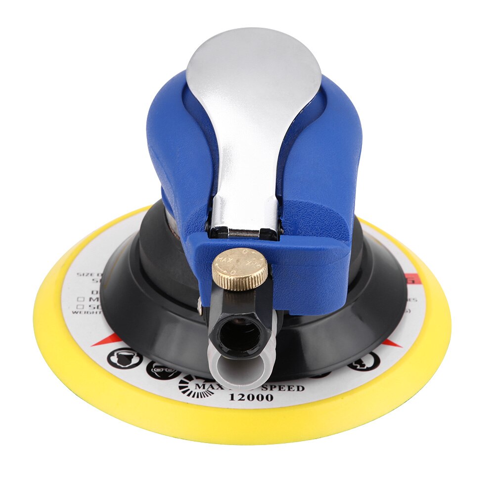 LIJADORA Orbital aleatoria de Palma de aire redonda de 5/6 pulgadas, pulidora neumática de 9000RPM, herramienta de lijado manual, lijadora de vacío Orbital de aire