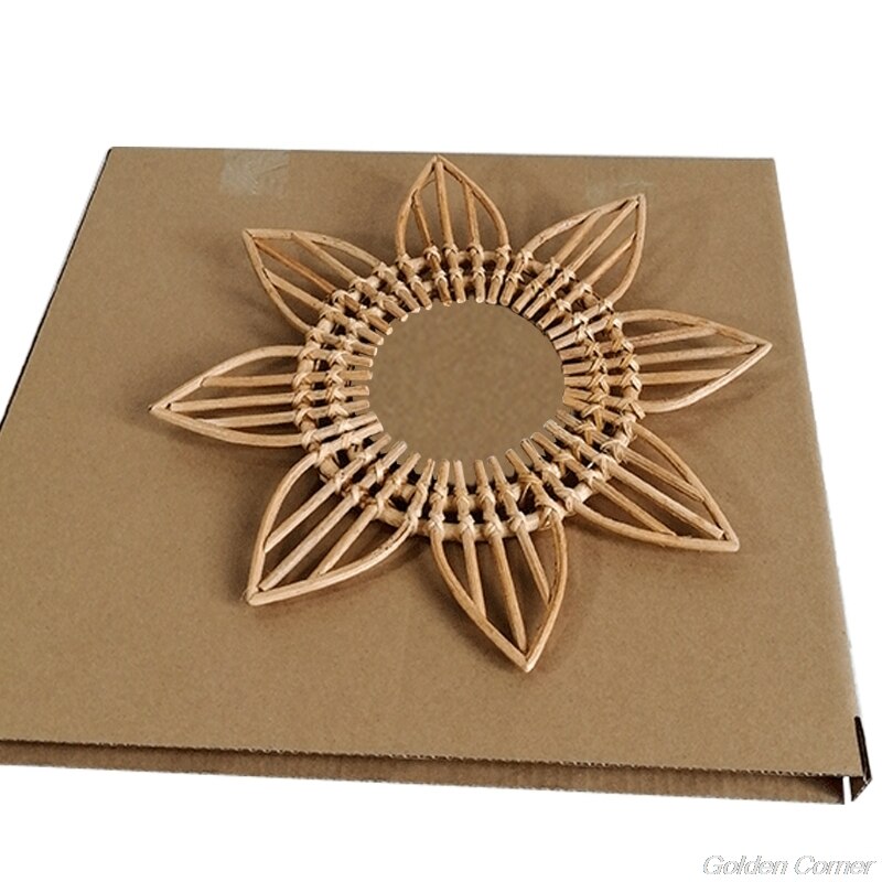 Rattan Rahmen Hängen Wand Spiegel Rahmen Foto Wand Rahmen Holz Kunst Deco Rahmen Handarbeit Wohnzimmer Bedroo D03 20