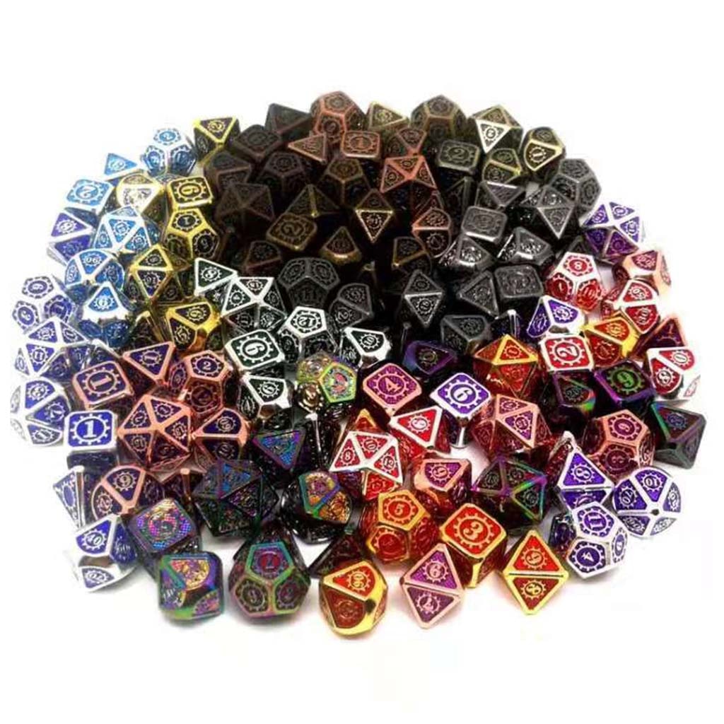 7 stücke Multi-seitige Würfel für Drachen Waagen DnD Pfadfinder RPG Bord Spiele Würfel einstellen D4 D6 D8 D10 d12 D20