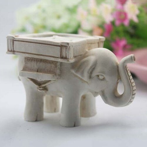 Ljusstake snidad elefant stativ hartshållare ljus hem prydnad dekoration