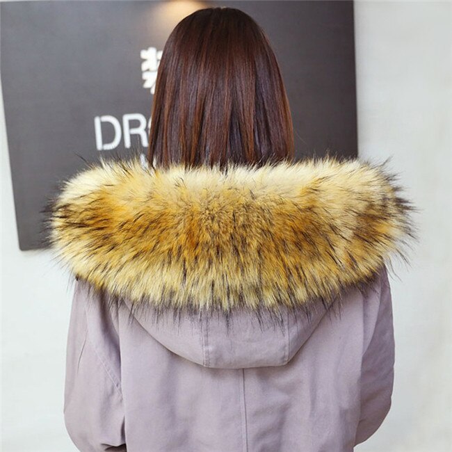 13 kleur Pluizige Faux Vos Konijnenbont Sjaals Vrouwen Winter Jas Kraag Warme Shaggy Bont Sjaal Elegante Afneembare Bontmuts kraag: 1