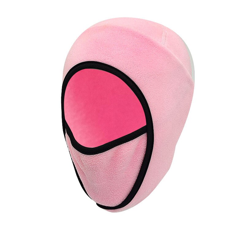Men and Women Winter Balaclavas Polar Fleece Masks Ear Protection Windproof Outdoor Riding Fishing Protective Balaclava Masks: Pink