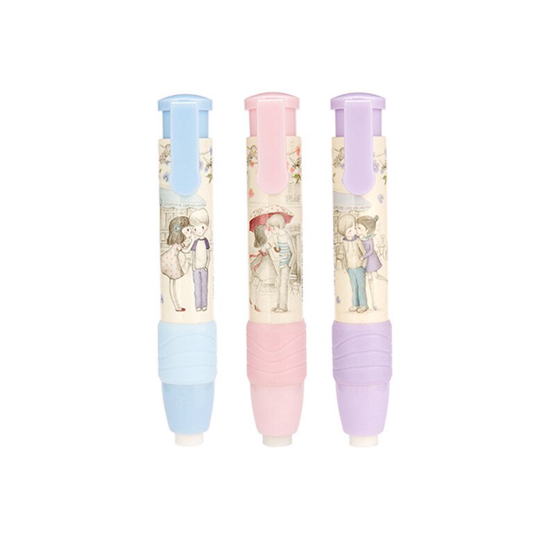 Słodka miłość seria mechaniczna gumka dzieci kreatywna gumka robić mazania jako szkolne materiały korekcyjne: zestaw 1 losowy kolor