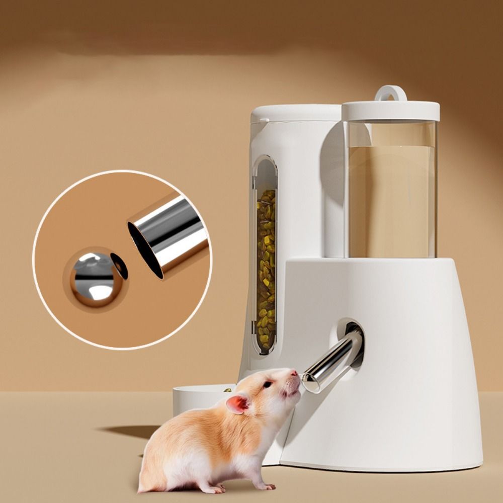 2-in-1 Hamster Automatische Water Grote Capaciteit Verwijderbare Voeden Water Dispenser Te Reinigen Gouden Beer Voerbak dierbenodigdheden