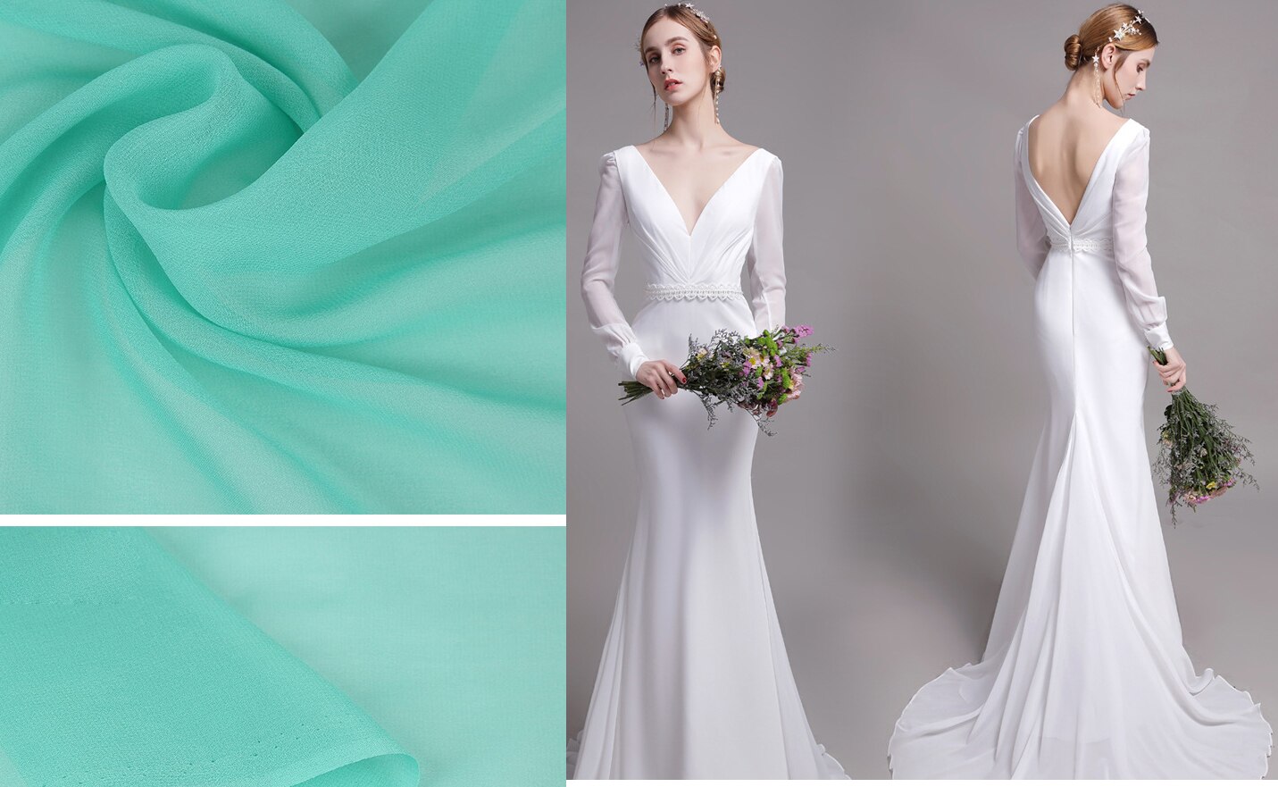 Silke georgette 8mm 100%  mulberry silke fladt silkestof kvinders silkestof kjole stof særlige farver silke