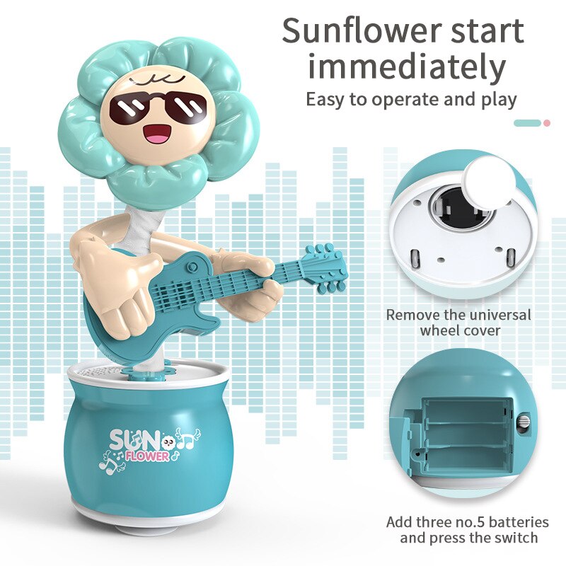 Neue Baby Lustige Magische Tanzen Sonnenblumen Singen Elektronische FrüHenne Bildung Spielzeug Aufnahme Imitieren Rede Tanzen Sonnenblume Spielzeug