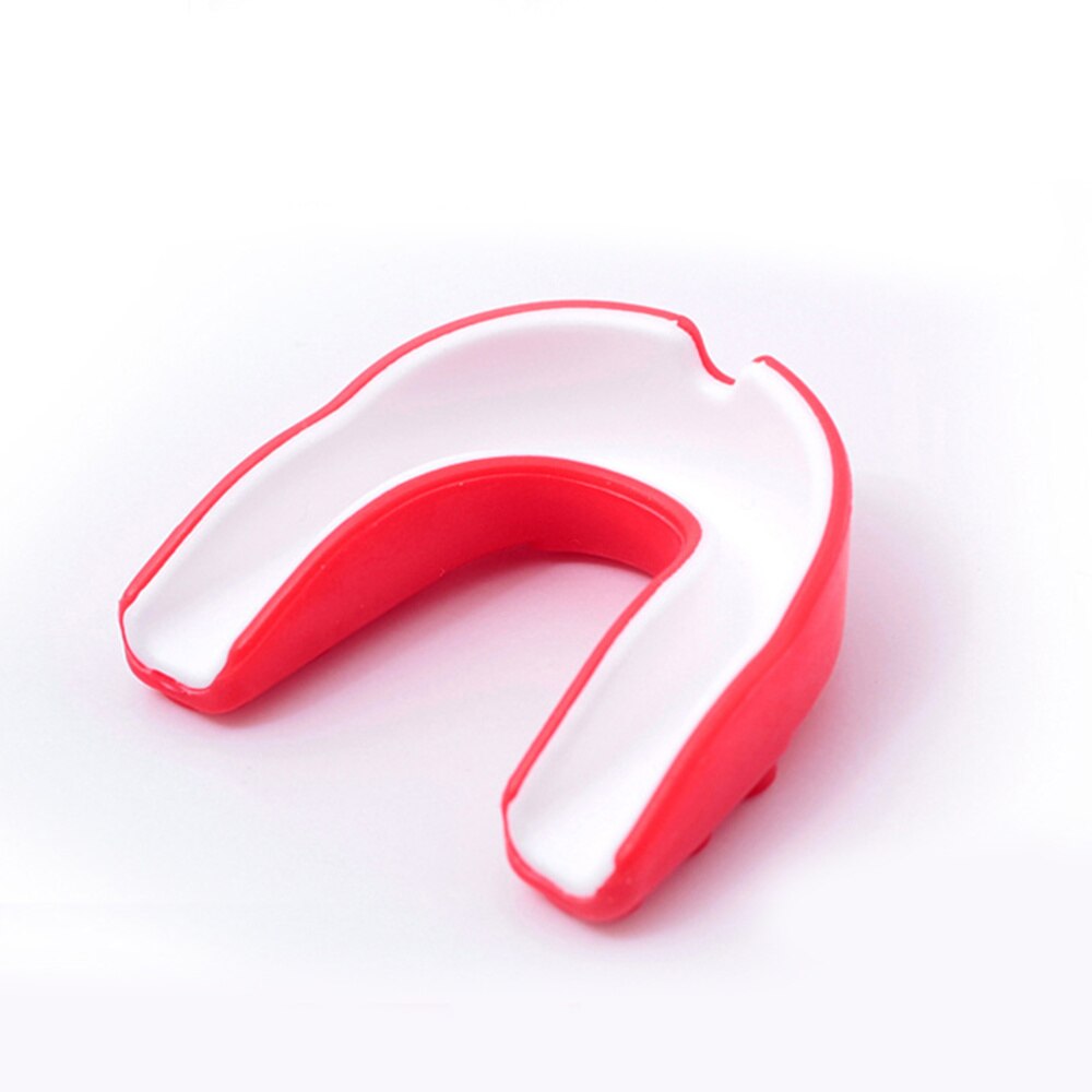 1 Pc Volwassen Gebitsbeschermer Sport Mouth Guard Tanden Bretels Protector Gum Shield Voor Sport Boksen Voetbal Hockey Rugby (Rood wit St