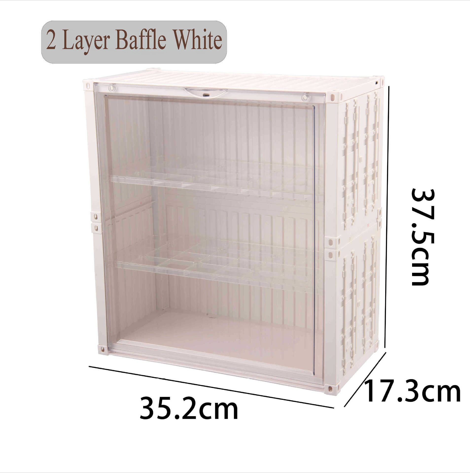 Conteneur jouets boîte de rangement lumières empilées Transparent Figure présentoir boîte aveugle Storag magnétique anti-poussière armoire avec LED: M / YELLOW