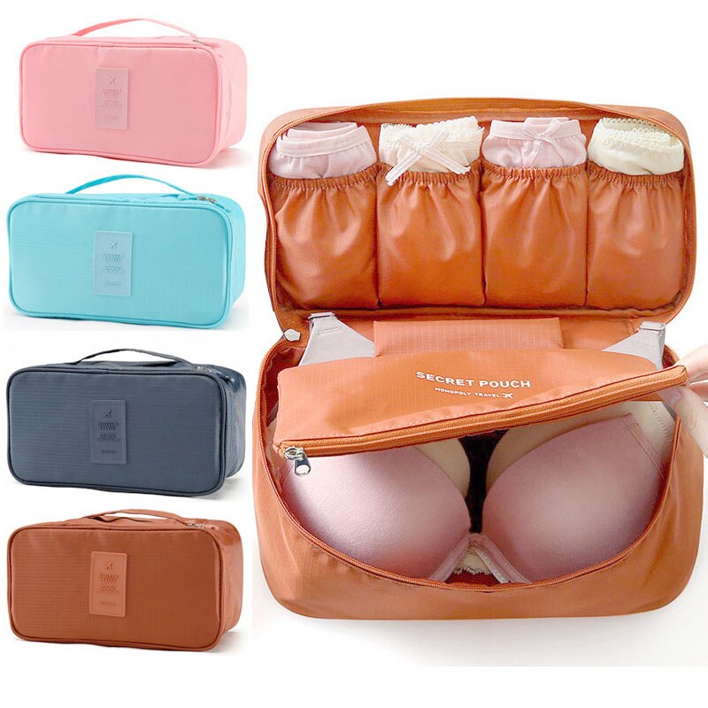 Ondergoed bh sokken organizer box draagbare reis doek verpakking opbergtas vrouwen cosmetische make-up etui koffer reisaccessoires