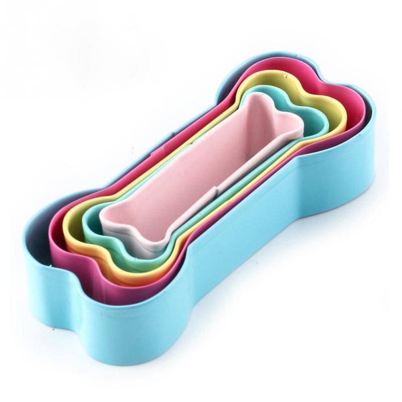 5 stuk cutter 3D hond bot vorm biscuit keuken accessoires rvs cake decoratie tool DIY gebak bakken biscuit mold
