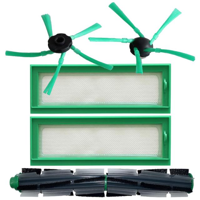 For Vorwerk VR200 / VR300 Main Roller Spin Side Brush Hepa Filter Replacement Kit Vacuum Cleaner Spare Part Accessory: Light Grey