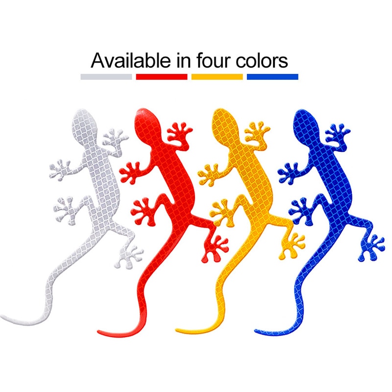 Auto Reflektierende Streifen Gecko Form Warnband Reflektor Aufkleber Decals Mark für Nacht Fahren B2Cshop