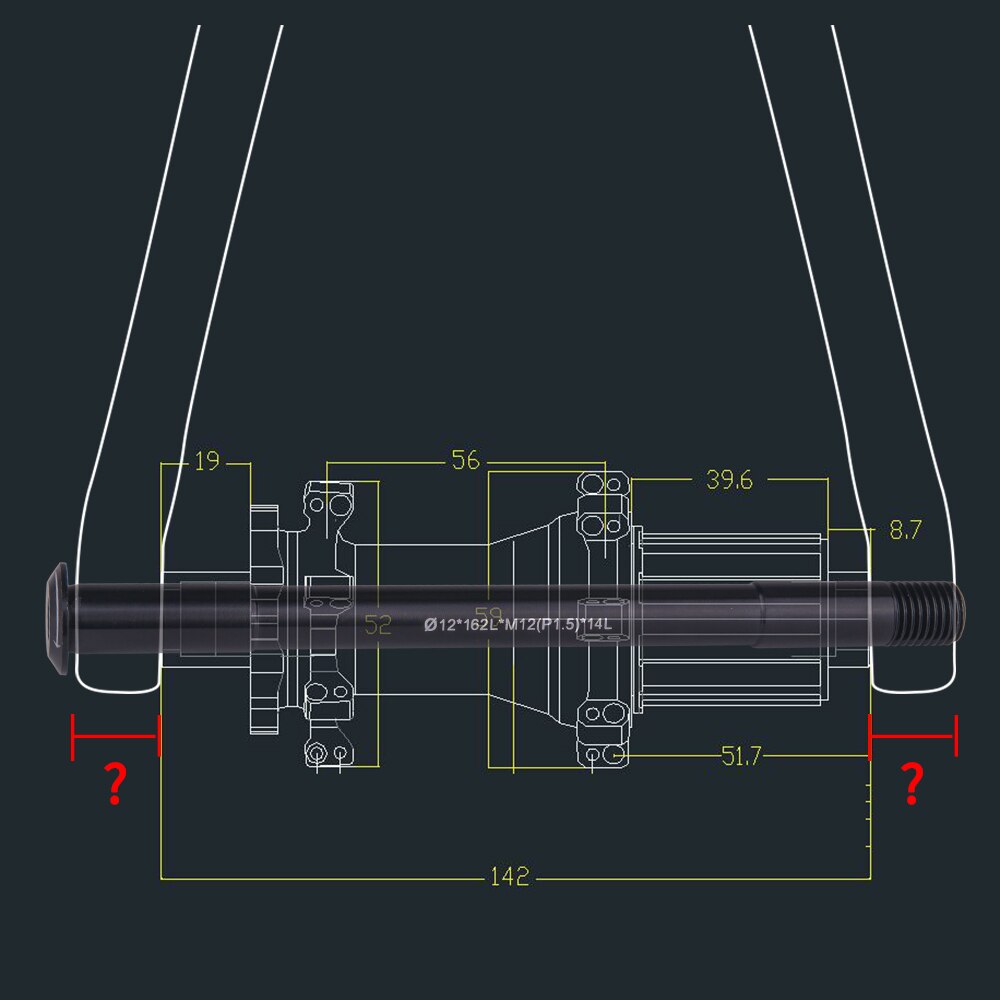 Ztto Mtb Bike Steekas Racefiets As Voor Achter Hub Spiesjes 12Mm 15Mm Wielas Hub As 15X100 12X142 12X100 12X148 15x110