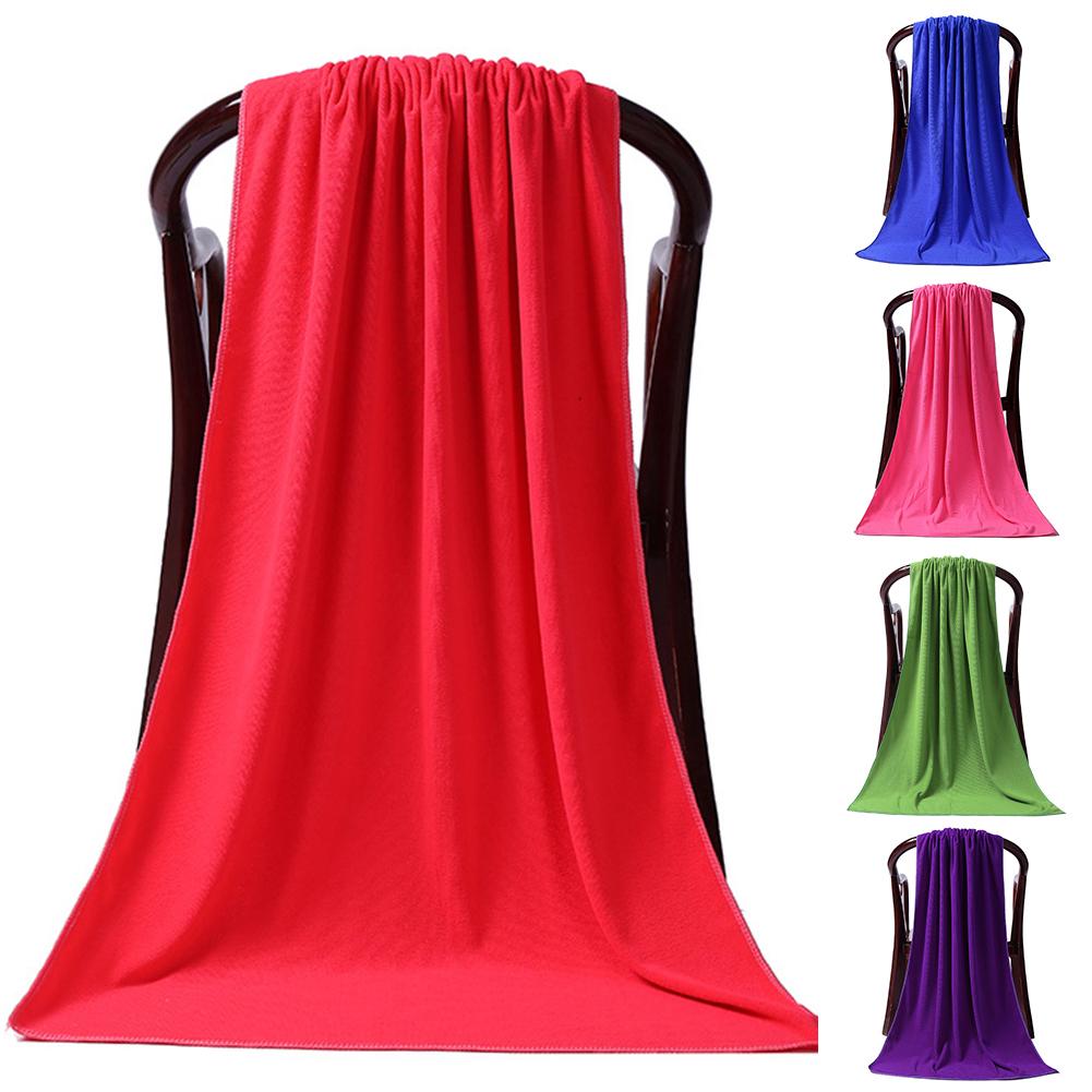 80 x 180cm store absorberende mikrofiber tørkende strand svømmesport badehåndkle laken