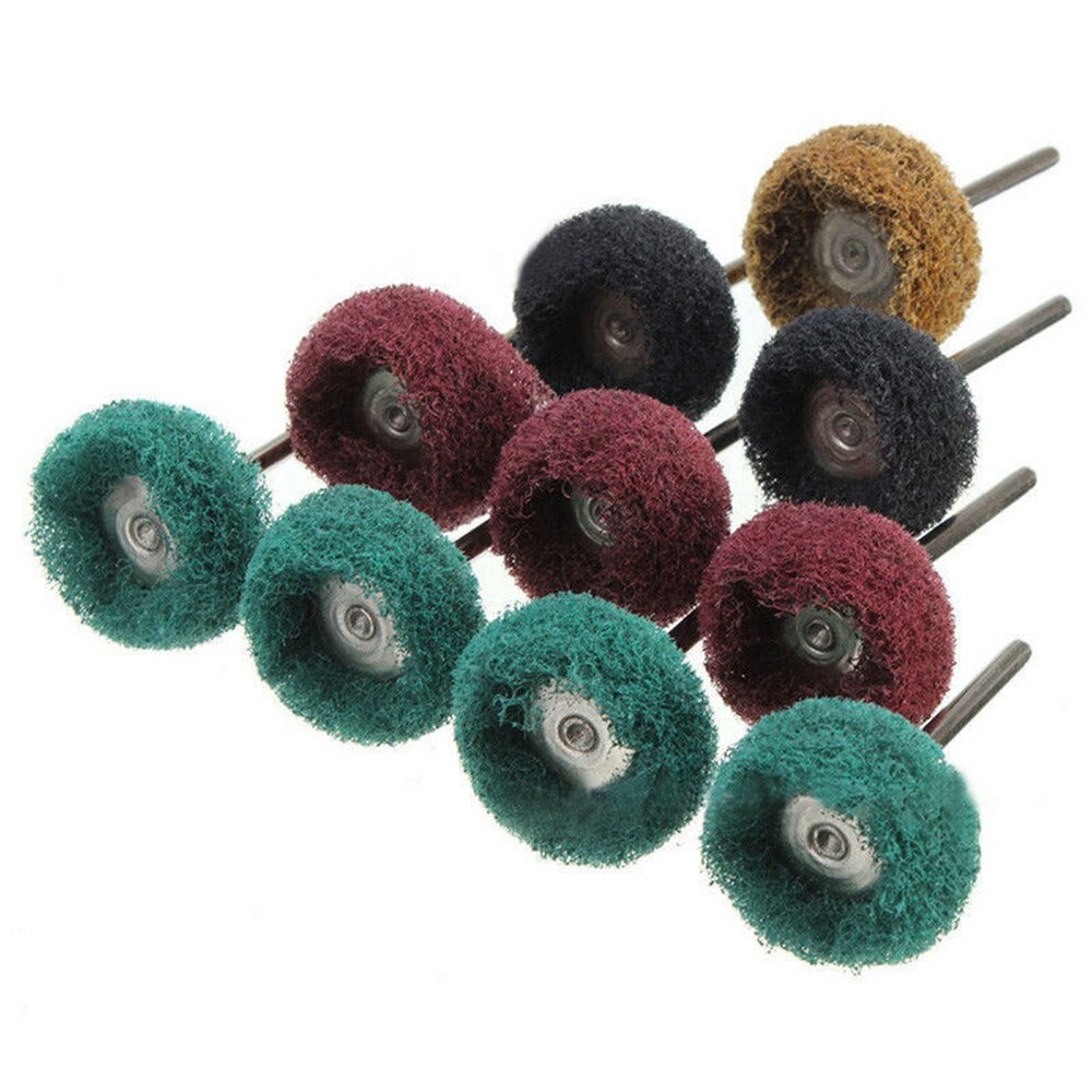 40 Stck Elektrische Dill Schleifen Zubehör Schleif Rad Nylon Faser Gravur Schleifen Kopf Polieren Polieren Rad