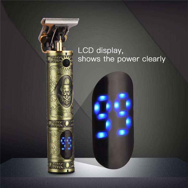 Ckeyin 0Mm Haar Trimmer T9 Legering Snijkop Mannen Tondeuse Led Oplaadbare Haar Snijmachine Elektrische Scheermes Haar scheerapparaat