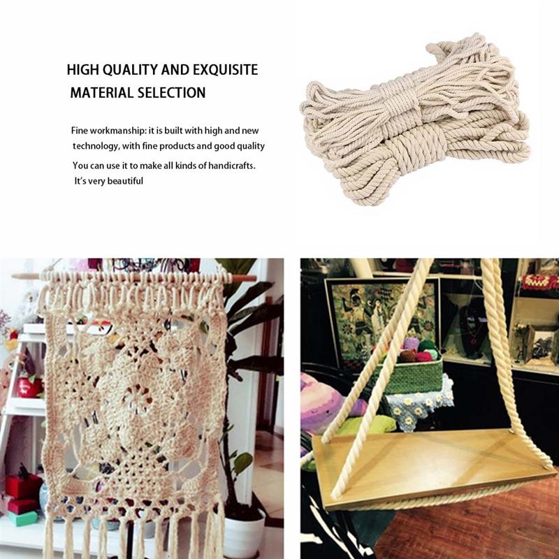 5mm 8mm 10mm 15mm Rope Cotton Thick Twisted String Cord Twisted Beige Decoration String Home Hand Craft DIY Twine Decor