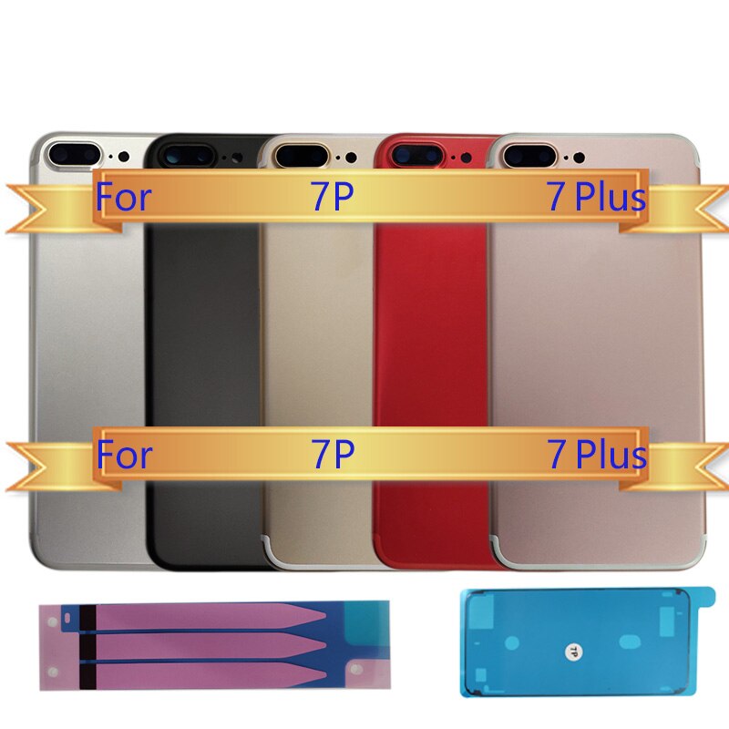 7 p volta habitação para iphone 7 plus 7 plus volta da bateria capa quadro chassi médio + vidro capa sem cabo flexível montagem