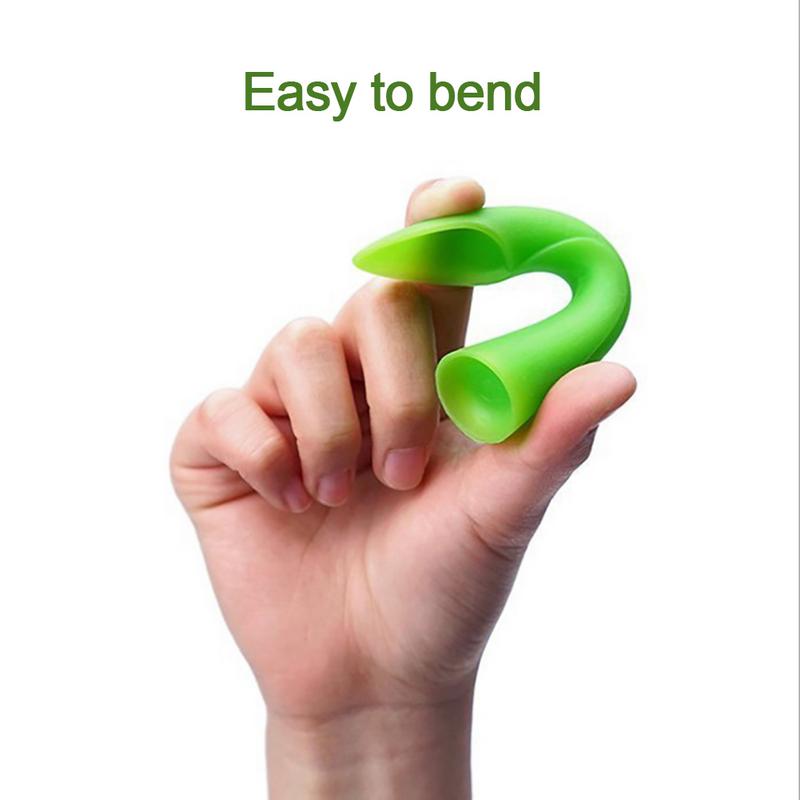 Zuigeling Rijst Plakken Training Soft-Tip Lepel Bamboe Blad Tand Gel Lepel Bijtring Voor Baby Led Spenen Tailored Silicone lepel