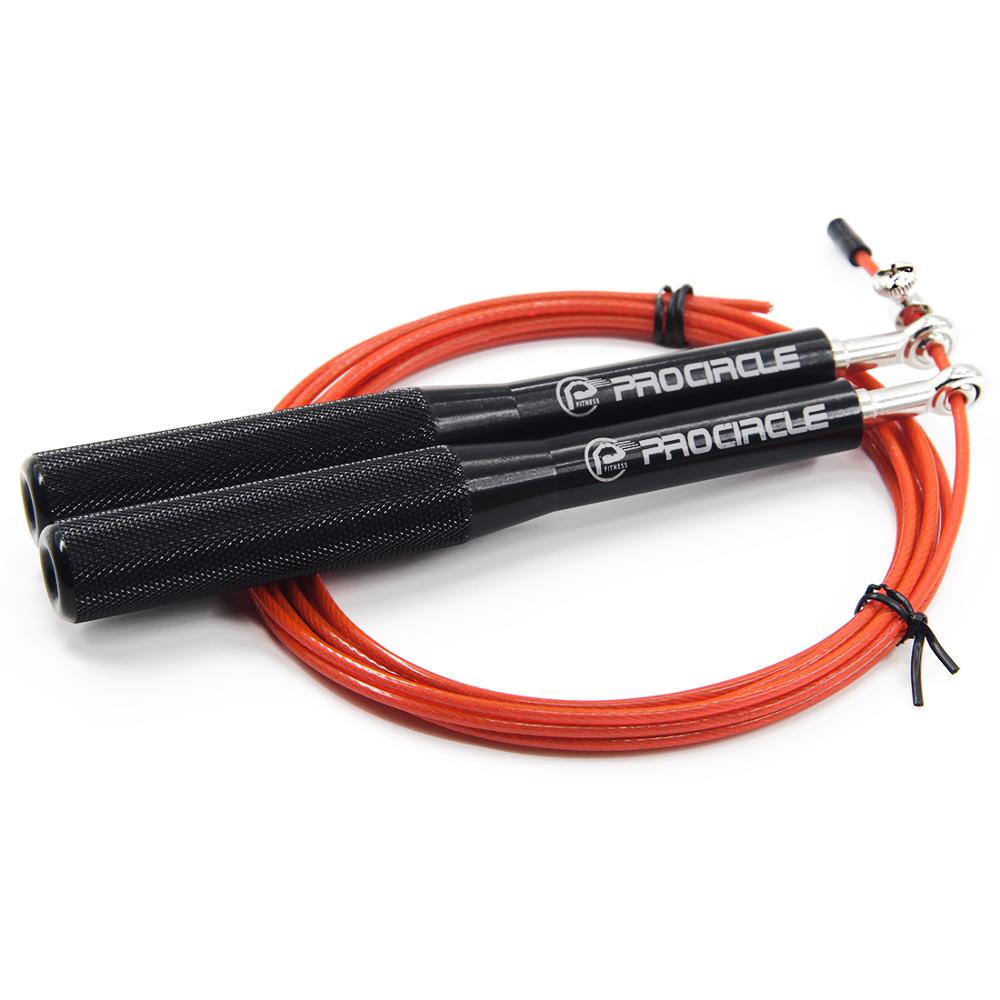 PROCIRCLE Speed Jump Rope Adjustable Skipping Ropes Thick Aluminum Anti-slip Handles 360-degree swivel metal ball bearing
