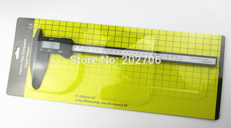 12 inch 300mm 0.1mm Digital Electronic Vernier Caliper with long jaw 90mm plastic digital vernier caliper 0-300mm