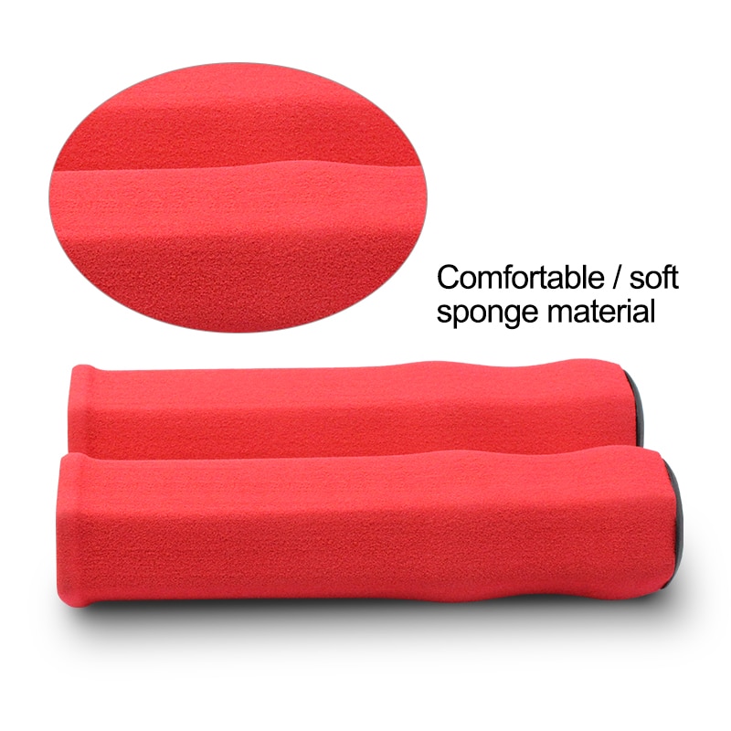 Empuñaduras ergonómicas para manillar de bicicleta de montaña, esponja suave de alta densidad, cubiertas para extremos de manillar antideslizantes para bicicleta de montaña