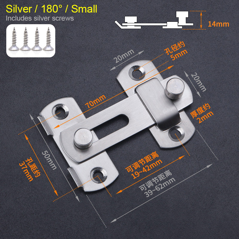 Barn Door Gate Latch Flip Door Latch for Outdoor Gates Small Sliding Door Lock Closet Bathroom Cabinet French Doors Security: Bronze