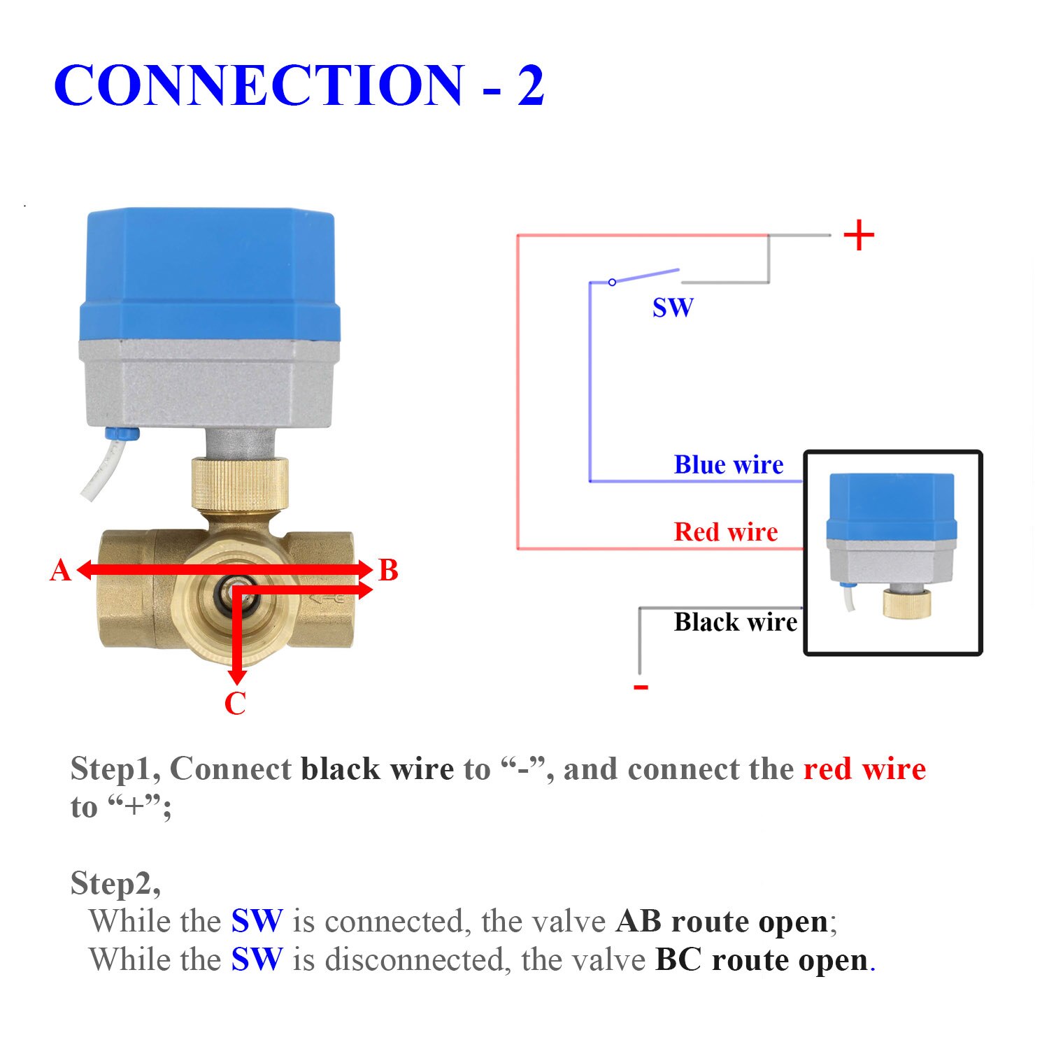 2 Modes - 3 Port motorised Valve Motorized Valve 3 Way Ball Valve 12v - Three Port Valve 1/2 3/4 1 1-1/4 1-1/2 inch