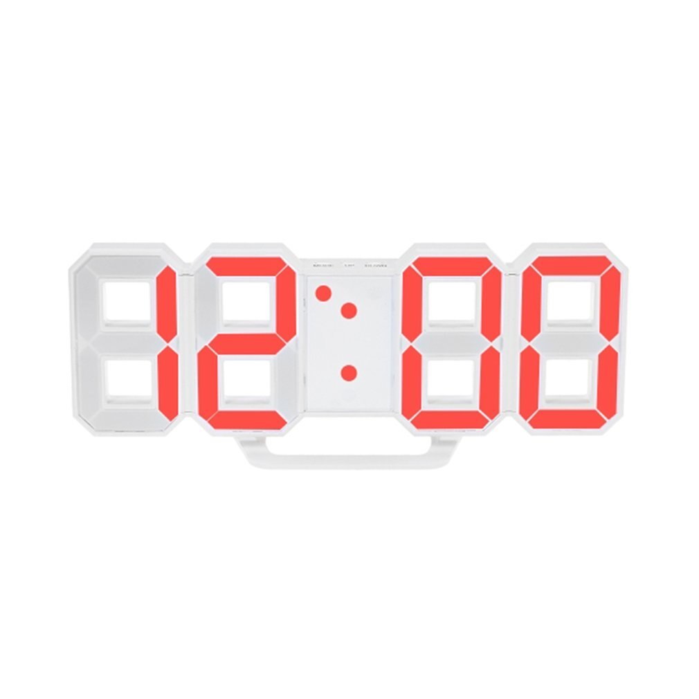 Multifunktions digital led-väggklocka temperaturdisplay klocka timer vintage heminredning timer väggklockor: Röd
