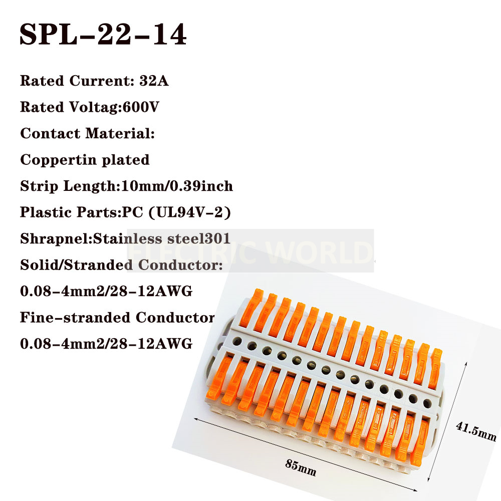 Wire Connectors 2-12 pin screw fixing push-in Quick Docking Cable Universal compact Electrical Wiring Terminal Block Connector: Silver