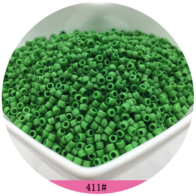 365 pièces 2mm japon couleur mate perles de verre 10/0 givré perles d'espacement en vrac pour la fabrication de bijoux breloques à assembler soi-même accessoires de couture