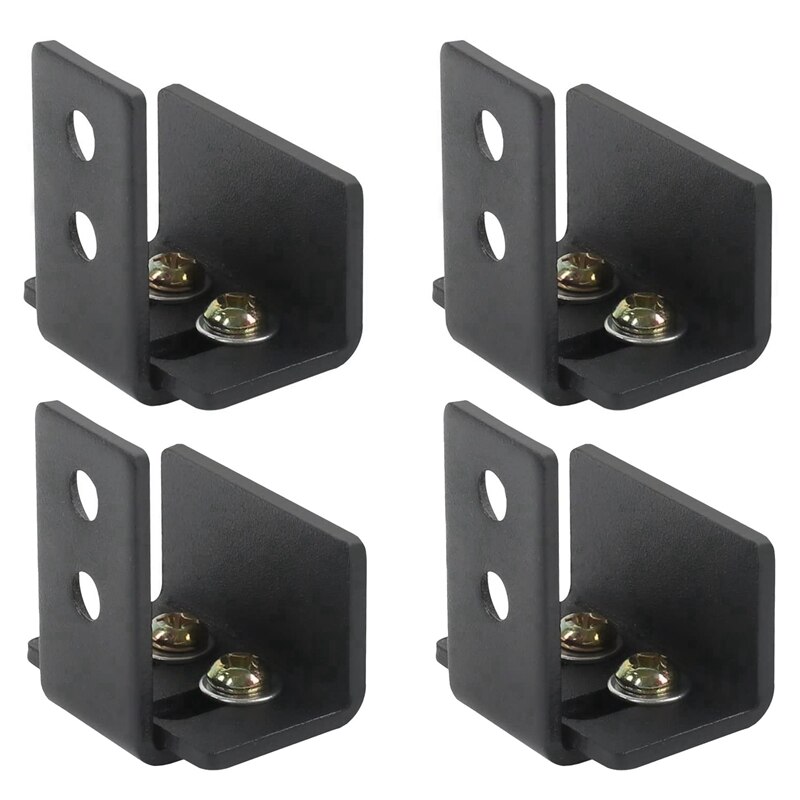 4 Piece Sliding Door Floor Rails, Adjustable Floor Rail Wall, Great for Sliding Doors: Default Title