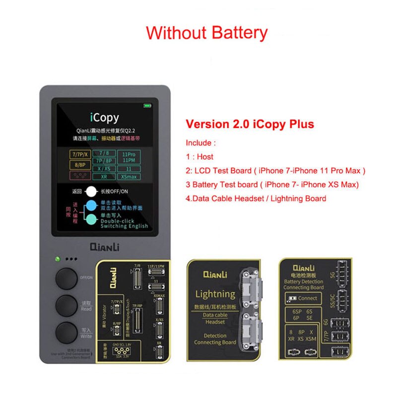 Qianli iCopy Plus 2. Gen LCD Skærm Reparationsprogrammer til iPhone 7-11 Pro Max