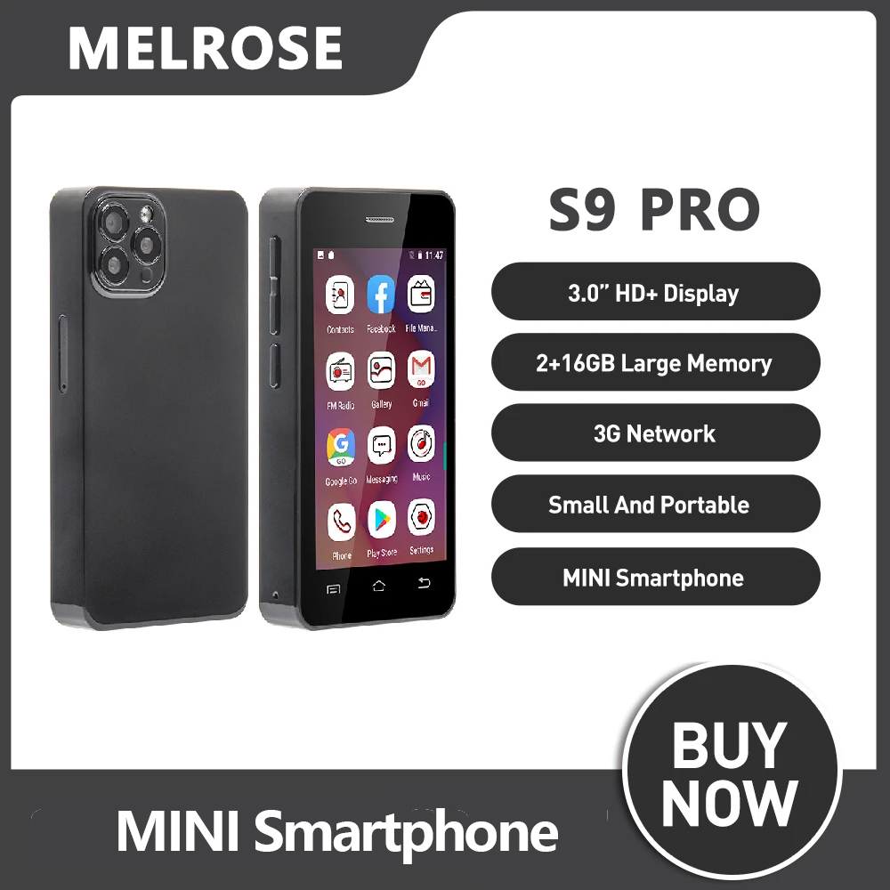 Melrose  s9 Profi Mini smartphones, 3g netzwerk-quad-Ader-prozessoren , 2gb+16gb Android-geräte , 8.1 mobiltelefone mit Dual-sim-bereithalten, 3.0 zoll 1000  hd 5mp akku