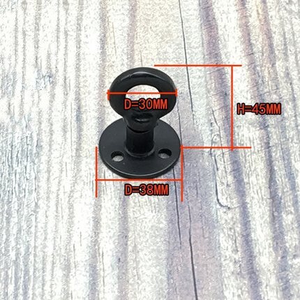 1 piece Barn Door Handle Iron Cabinet Handle and Industry Knobs Black Metal Door Handle Retro American Countryside: 2