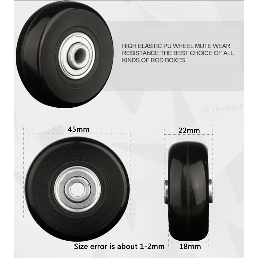 Durable Sliding Casters Universal Silent Wear Resistant Replacement Luggage Wheel Suitcase Parts Flexible Axles Travel Rubber