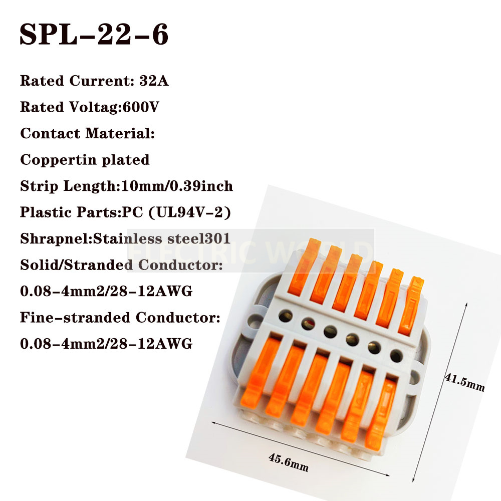 Wire Connectors 2-12 pin screw fixing push-in Quick Docking Cable Universal compact Electrical Wiring Terminal Block Connector: Ivory