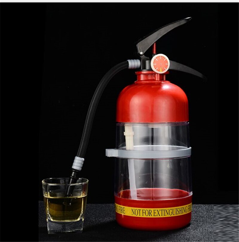 1.7 L Thirst Extinguisher Red Fire Novelty Drink Dispenser Cocktail Boston Bar Shaker