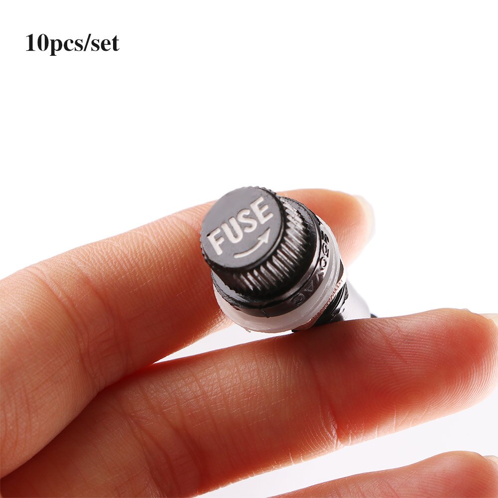 10 Pcs M205 5x20mm Fuses Panel Mount Fuse Holder Electrical Mount Supplies For Radio Auto Stereo