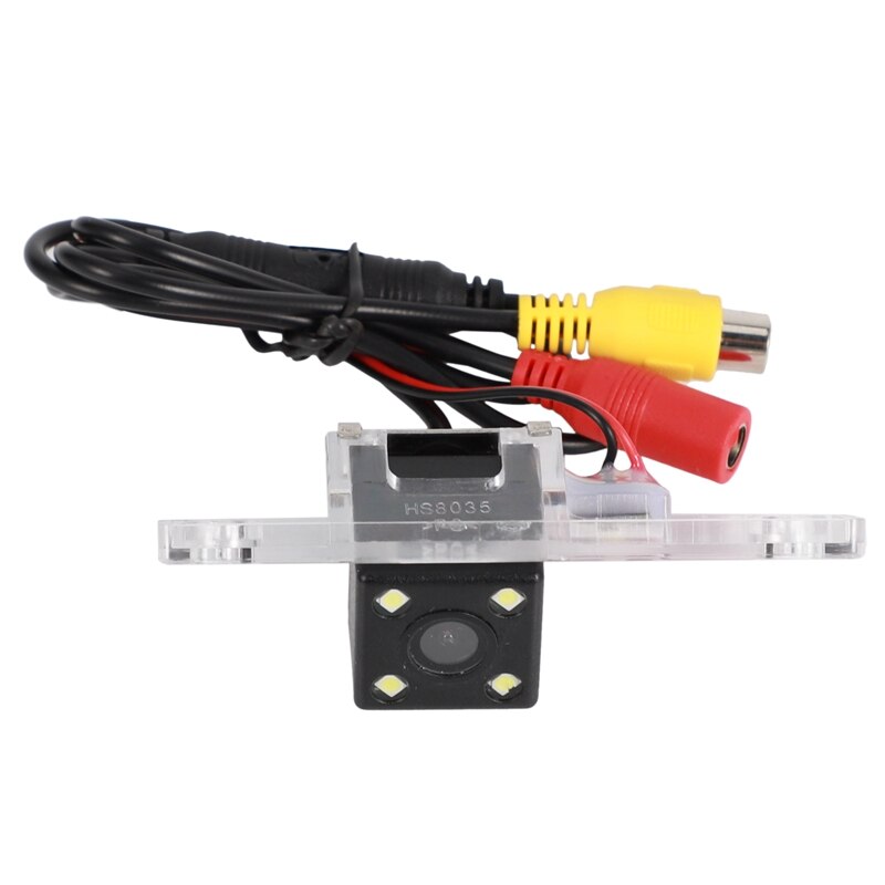 DC12V Wit Plastic IP68 Waterdichte Auto Achteruitrijcamera Parking Camera 658X462 4 Led Achteruitrijcamera, voor Ford Focus Sedan