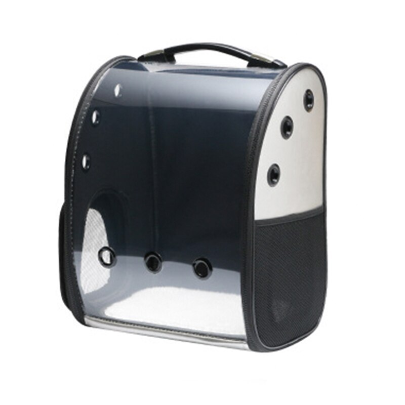 Mochila porta gato para mascotas, bolsa de espacio transpirable con cápsula para gatos, mochila para mascotas, mochila portátil para cachorros, bolsa de senderismo al aire libre para gatos, 7 colores: Plata
